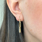 Sally Diamond Paper Clip Earrings