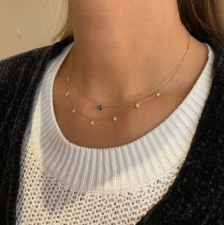 Elsa Diamond Station Necklace