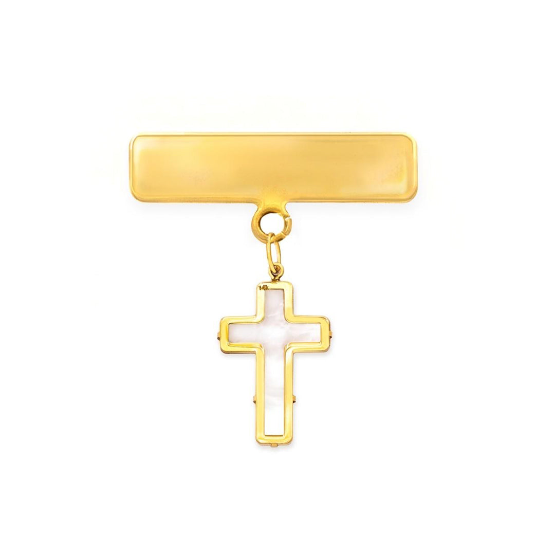 Baby Bar with Mother of Pearl Cross Pin