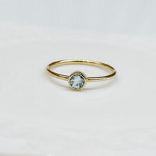 Load image into Gallery viewer, Arlet Bezel Aquamarine Ring
