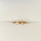 Swirl Cubic Zirconia Baby Earrings