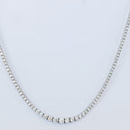 Elia Half Diamond Riviera Tennis Necklace 4 ct