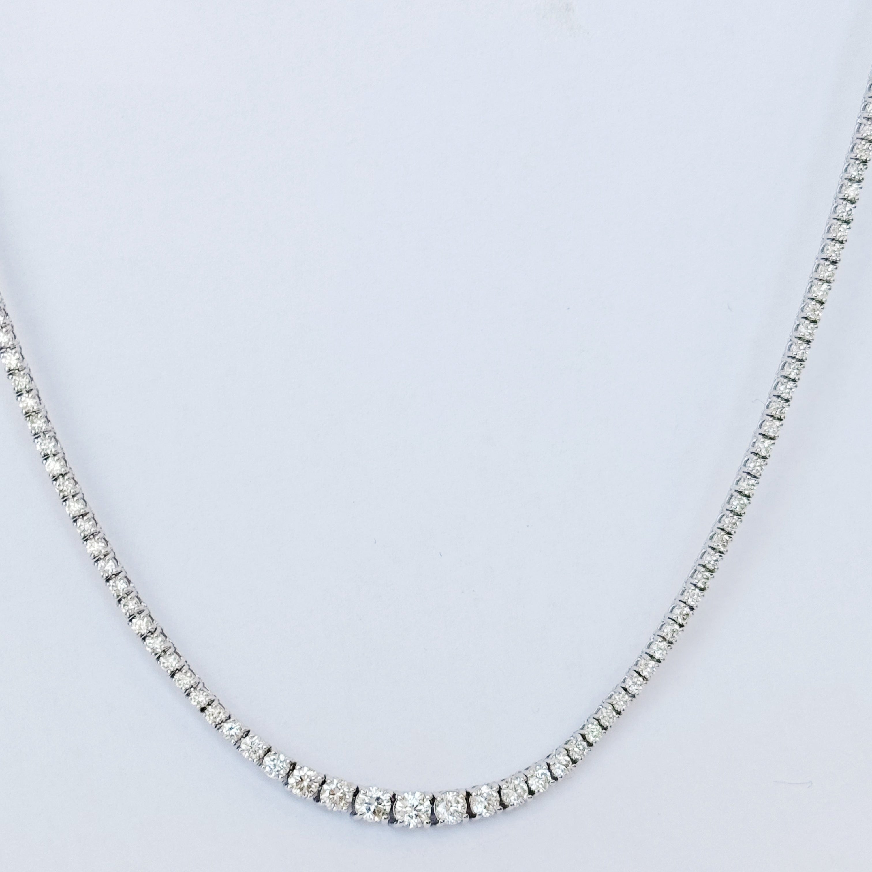 Elia Half Diamond Riviera Tennis Necklace 4 ct