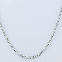 Load image into Gallery viewer, Elia Half Diamond Riviera Tennis Necklace 3.73 ct
