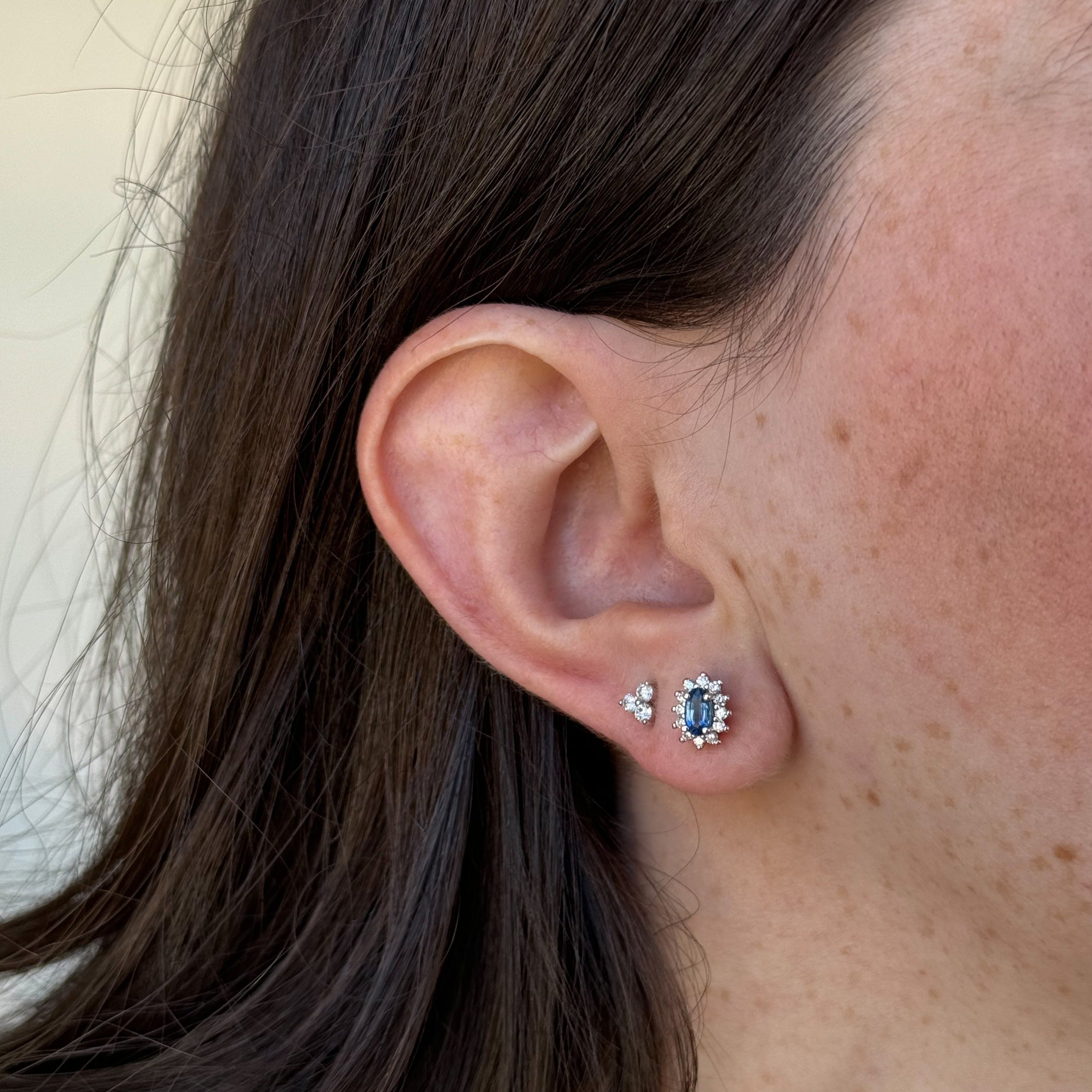 Trinity Three Diamond Piercings