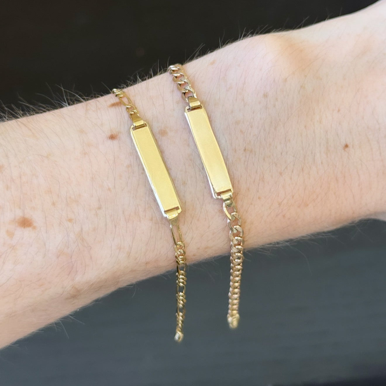 Sam Semi-Solid Curb Link Baby Bracelet