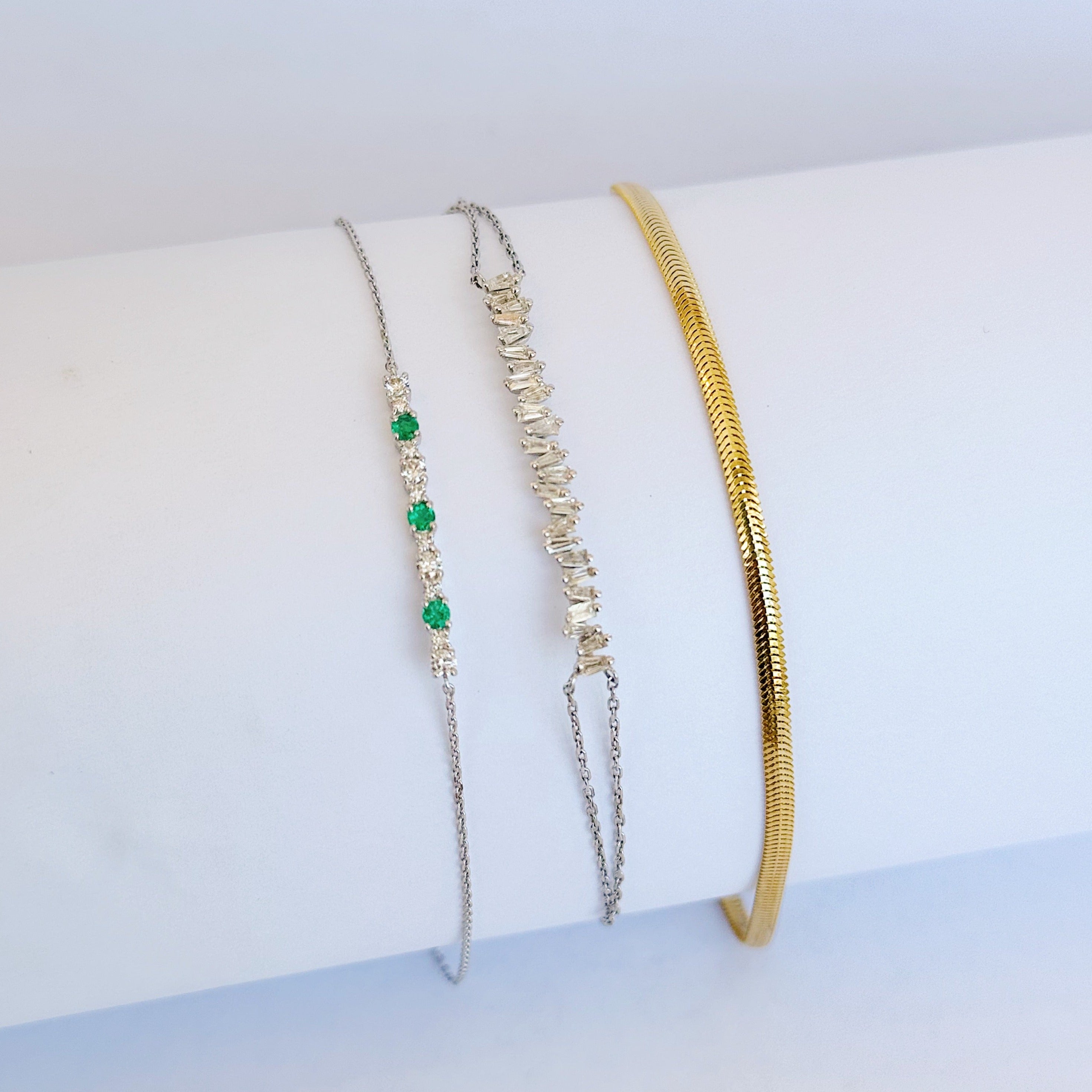 Honey Herringbone Chain Gold Bracelet