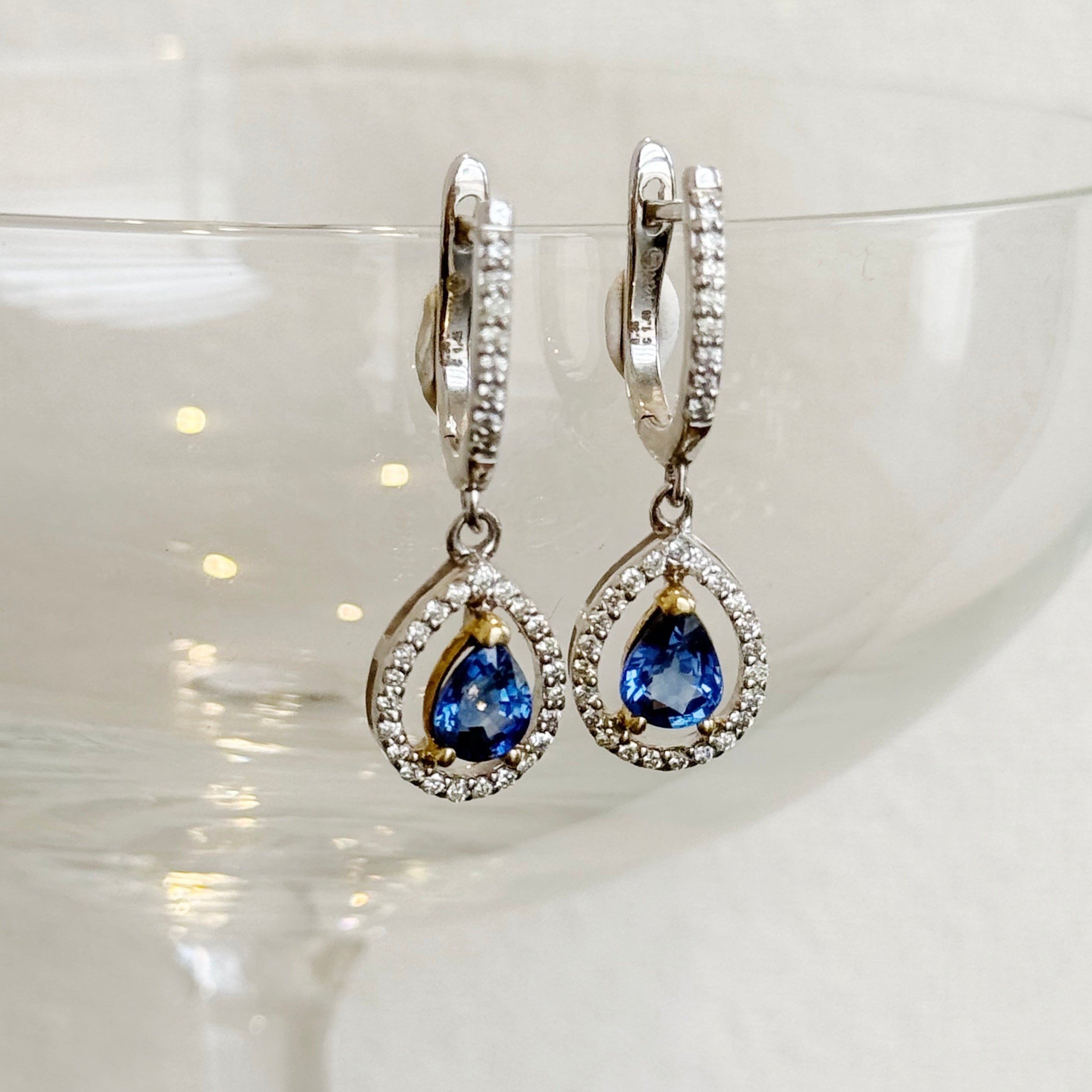 Fatima Sapphire Diamond Earrings