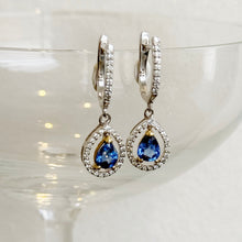 Load image into Gallery viewer, Fatima Sapphire Diamond Earrings
