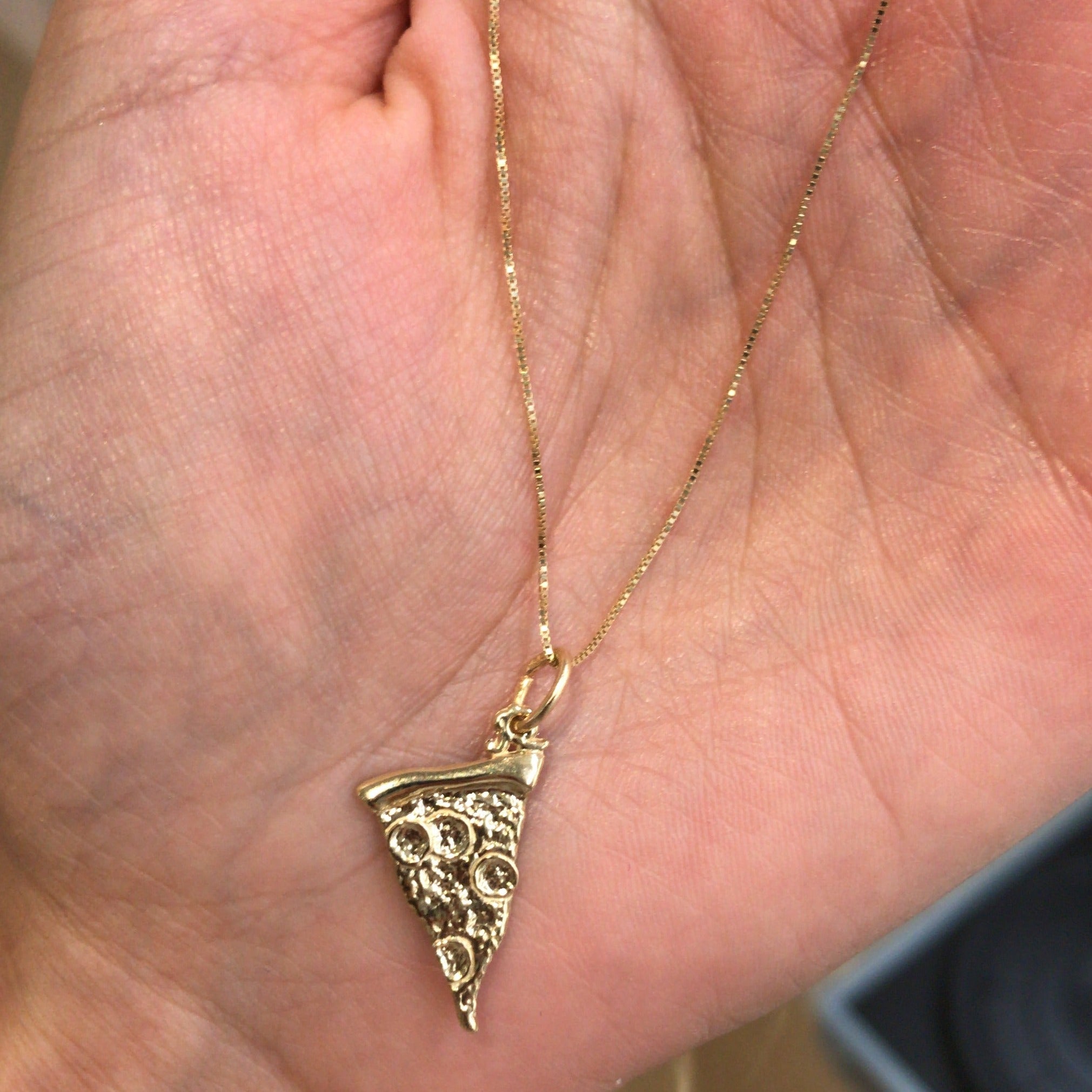 Pizza Gold Charm