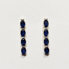 Load image into Gallery viewer, Sabrina Sapphire Diamond Long Earrings
