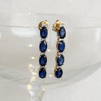 Sabrina Sapphire Diamond Long Earrings