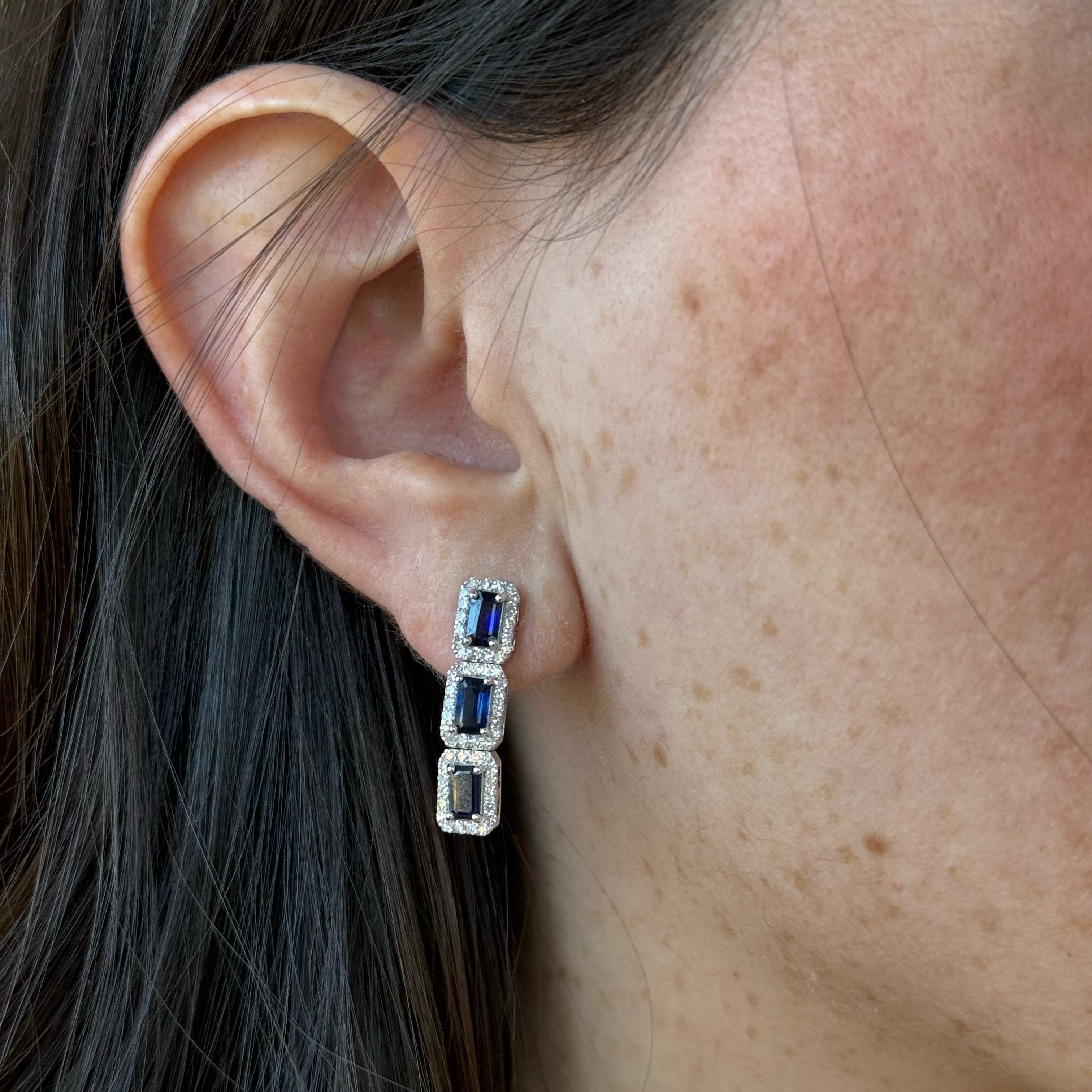 Megara Sapphire Diamond Earrings