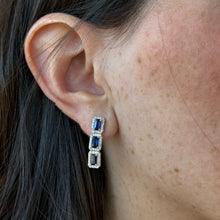 Load image into Gallery viewer, Megara Sapphire Diamond Earrings
