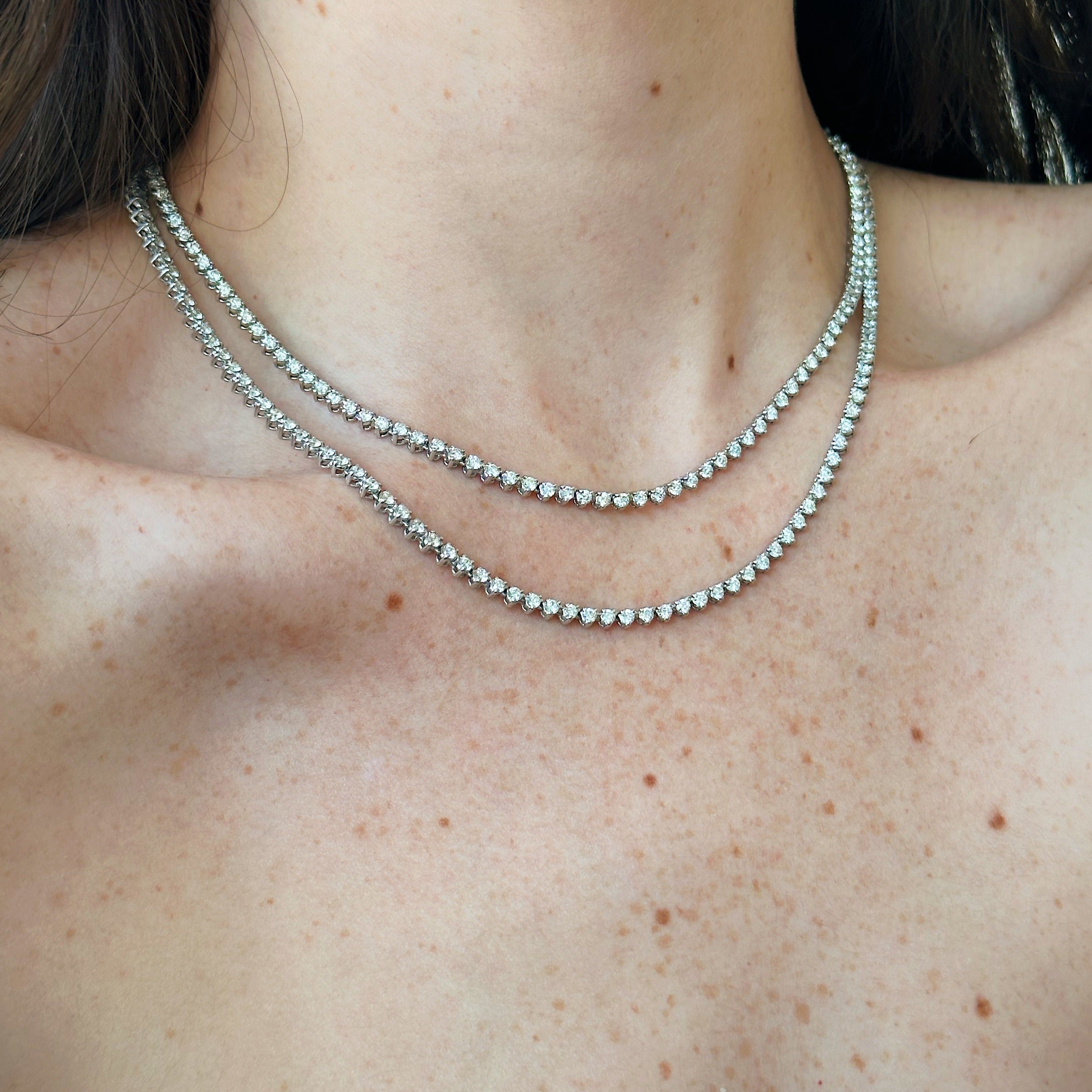 Serena Diamond Straight Tennis Necklace 5.0 ct.