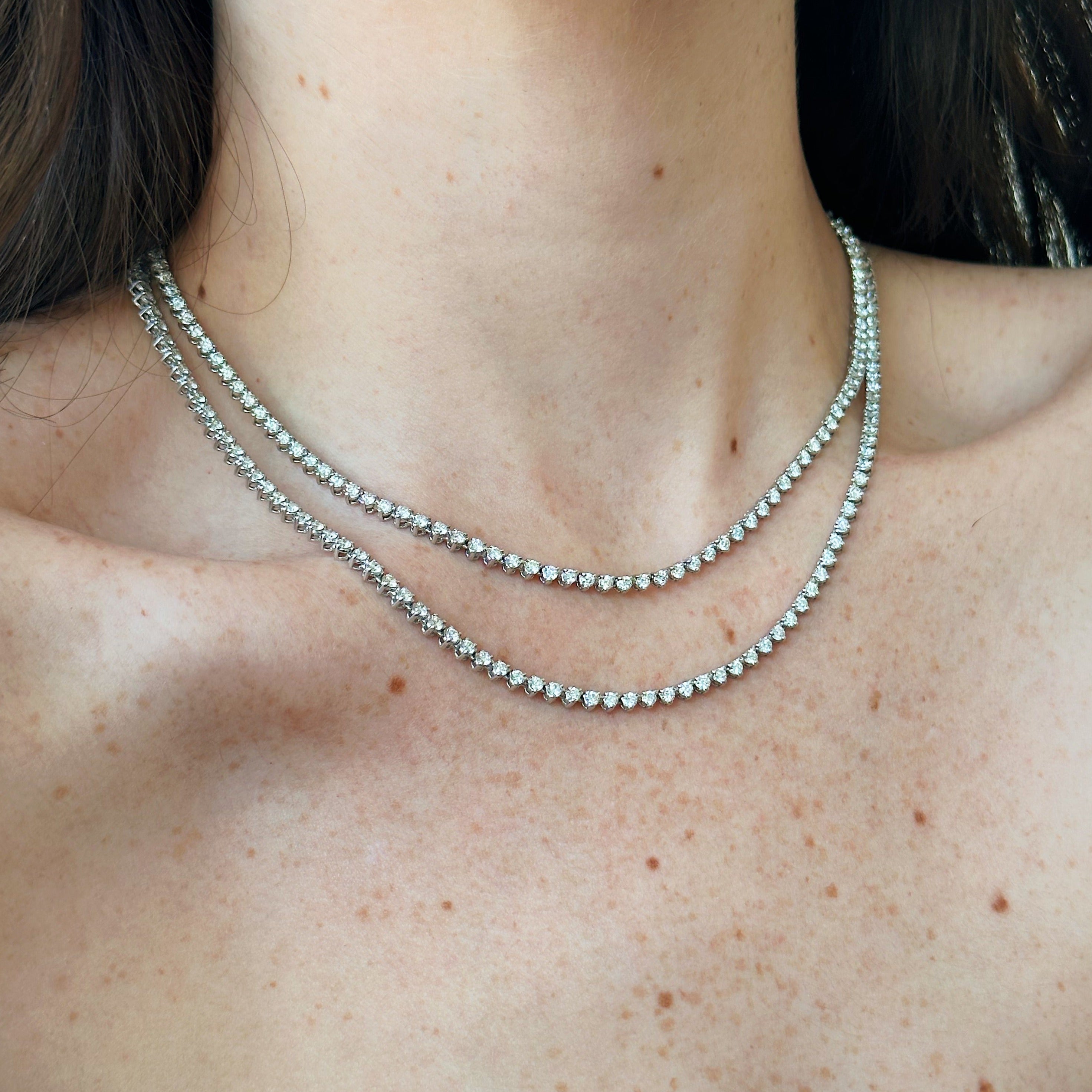 Serena Straight Diamond Tennis Necklace 5.0 ct.