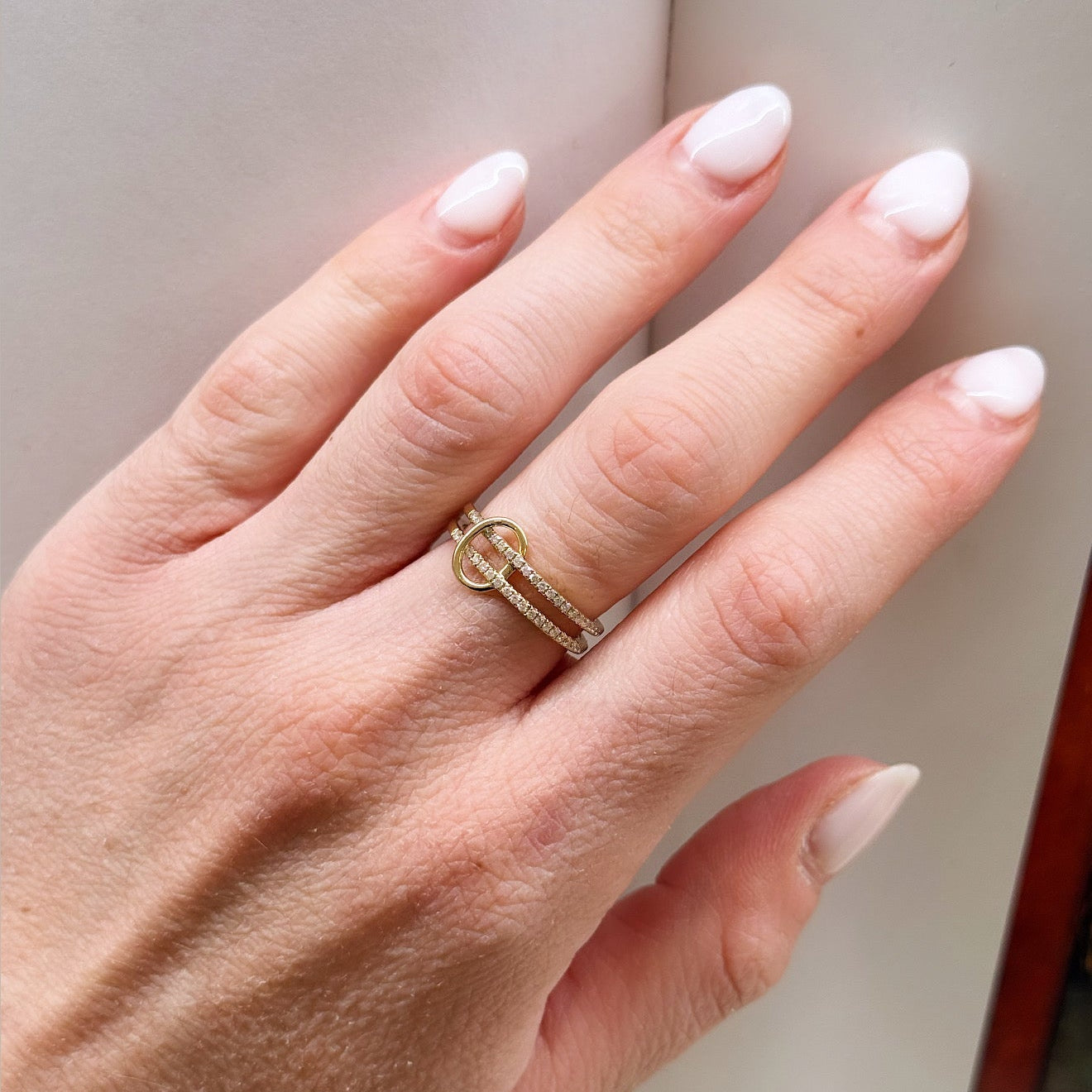 Nala Charm Bail Diamond Ring