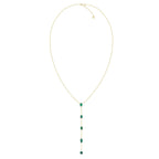 Vega Emerald Lariat Necklace