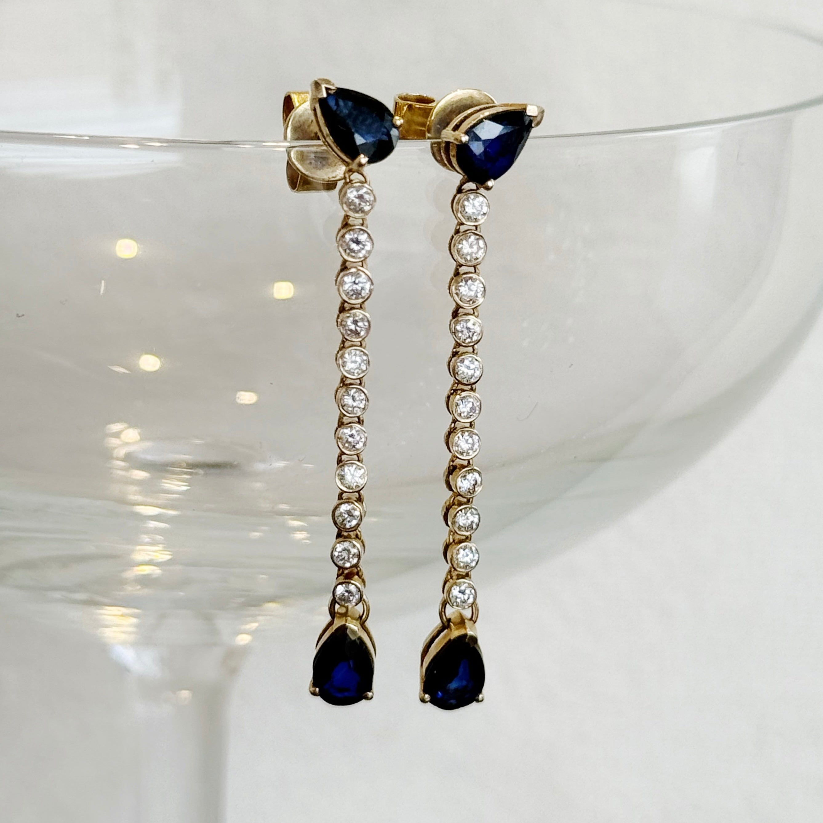 Dakota Sapphire Diamond Earrings