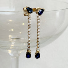 Load image into Gallery viewer, Dakota Sapphire Diamond Earrings
