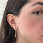 Sally Diamond Paper Clip Earrings