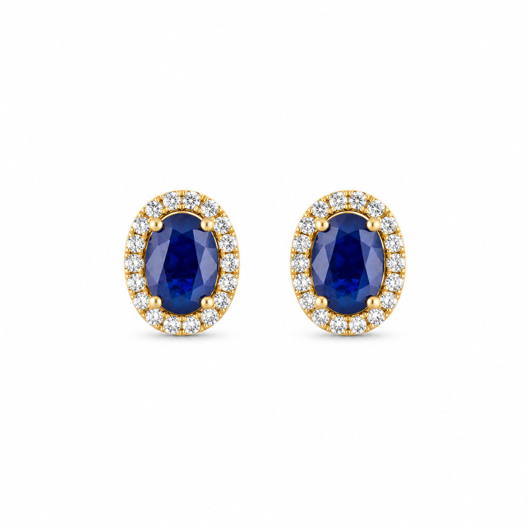 Alanna Sapphire Diamond Studs