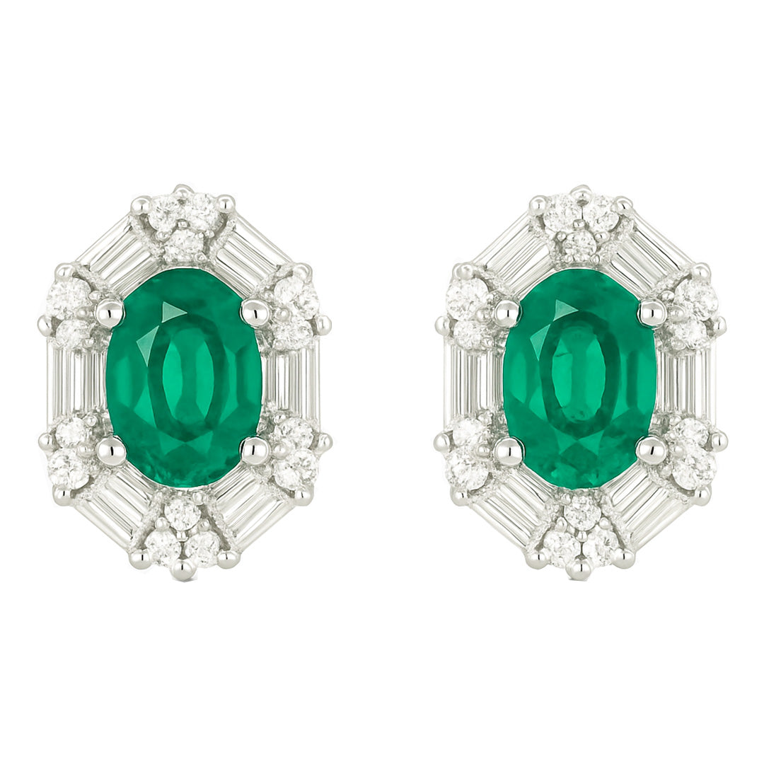 Isadora Emerald and Diamonds Studs