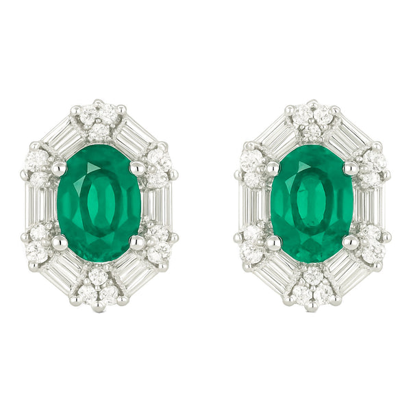 Isadora Emerald and Diamonds Studs