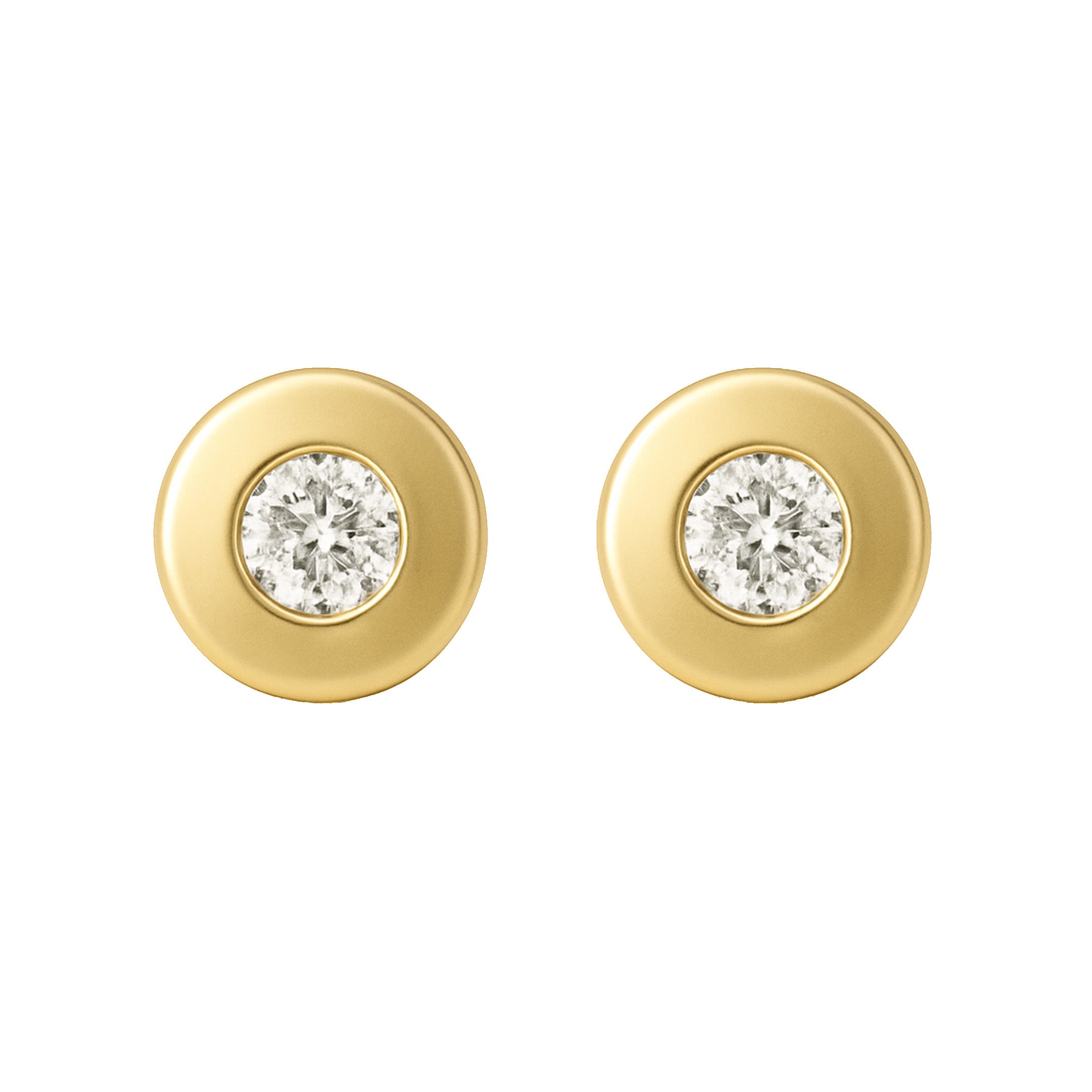 Ana Bezel Zirconia Baby Earrings