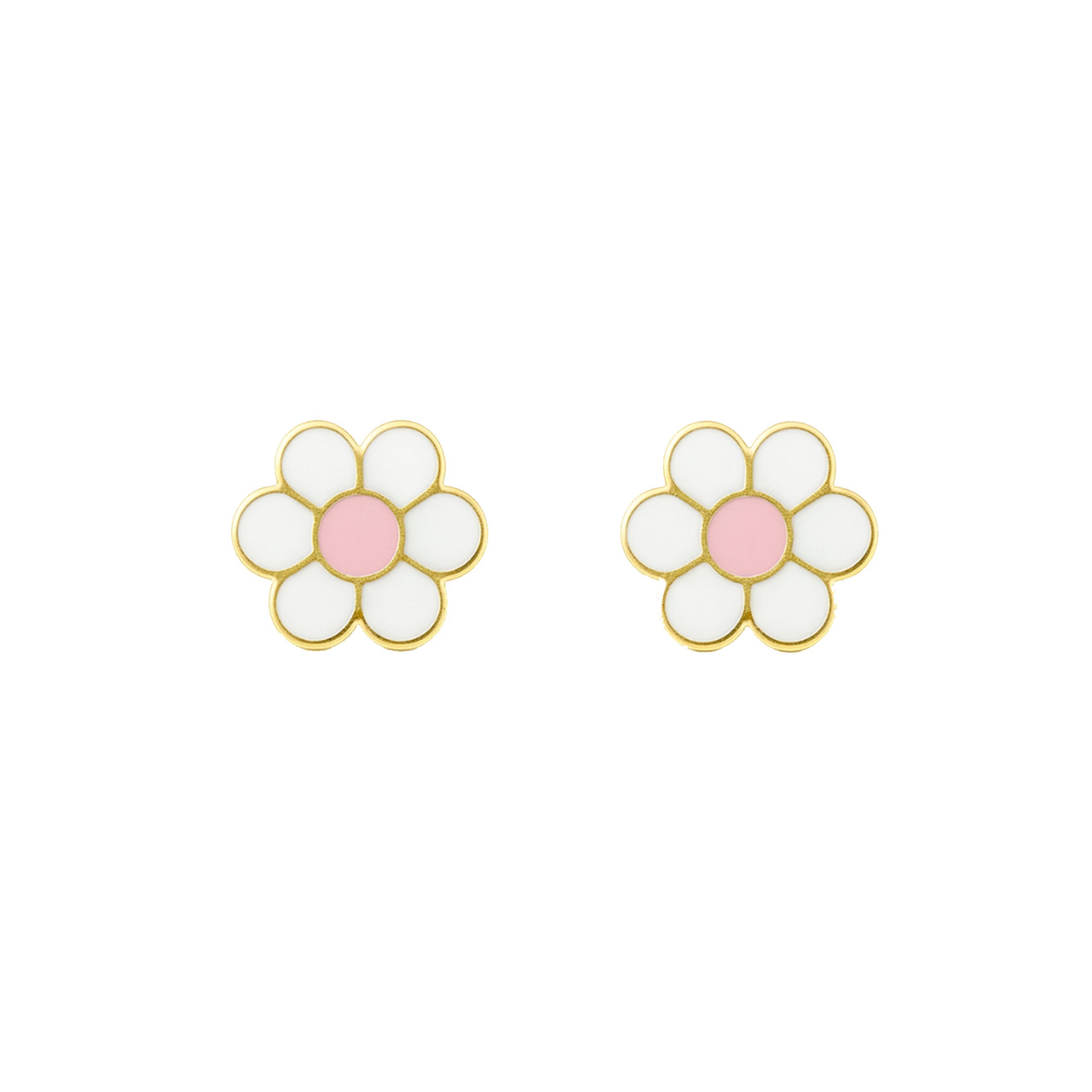 Adriana White Flower Baby Earrings