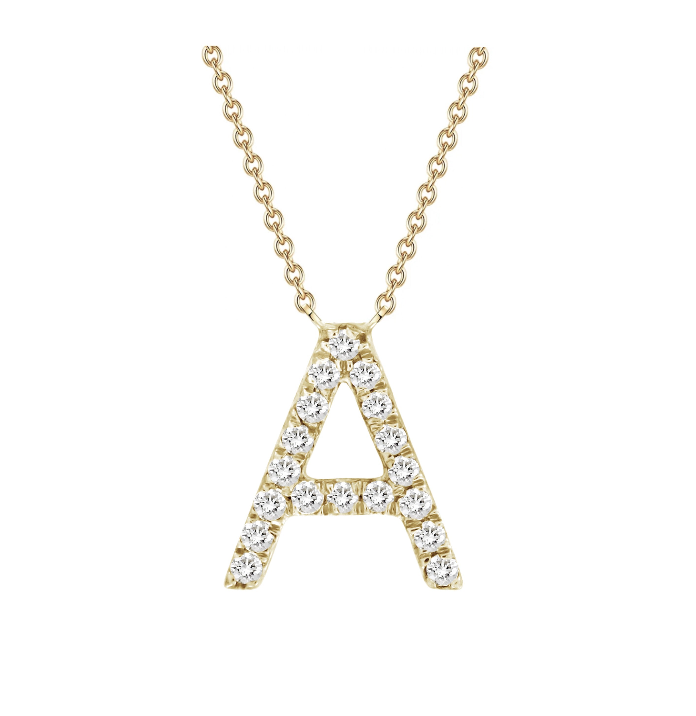 Alphabet Diamond Necklace