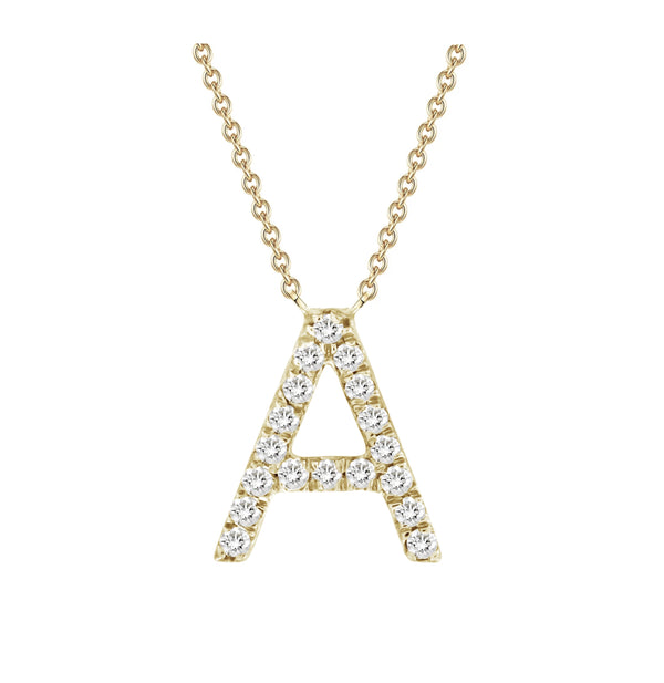 Alphabet Diamond Necklace