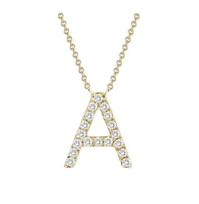 Alphabet Diamond Necklace