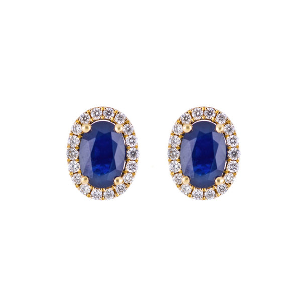 Alanna Sapphire Diamond Studs