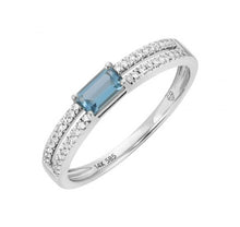 Load image into Gallery viewer, Alessia Blue Topaz Diamond Ring
