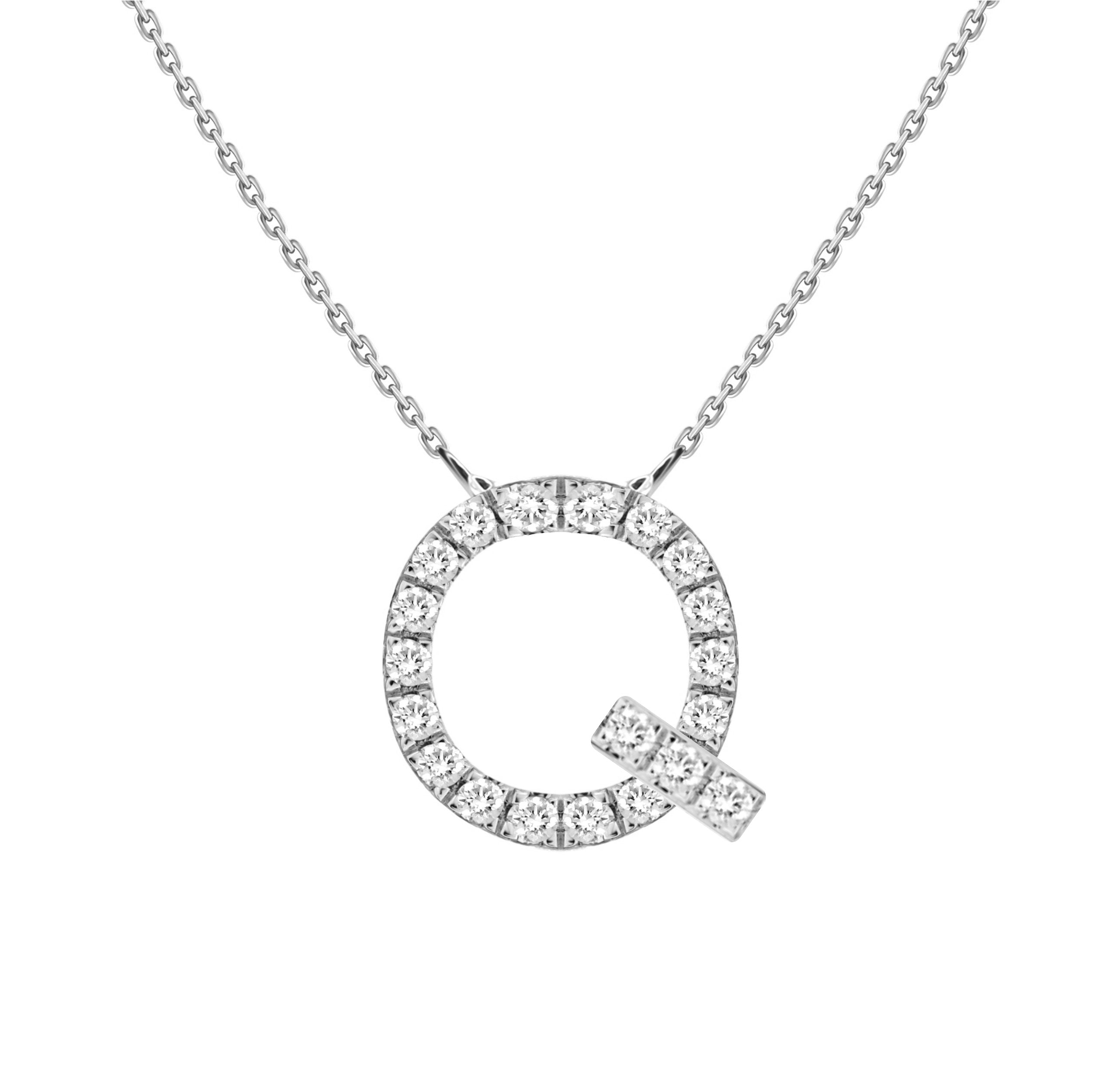 Alphabet Diamond Necklace