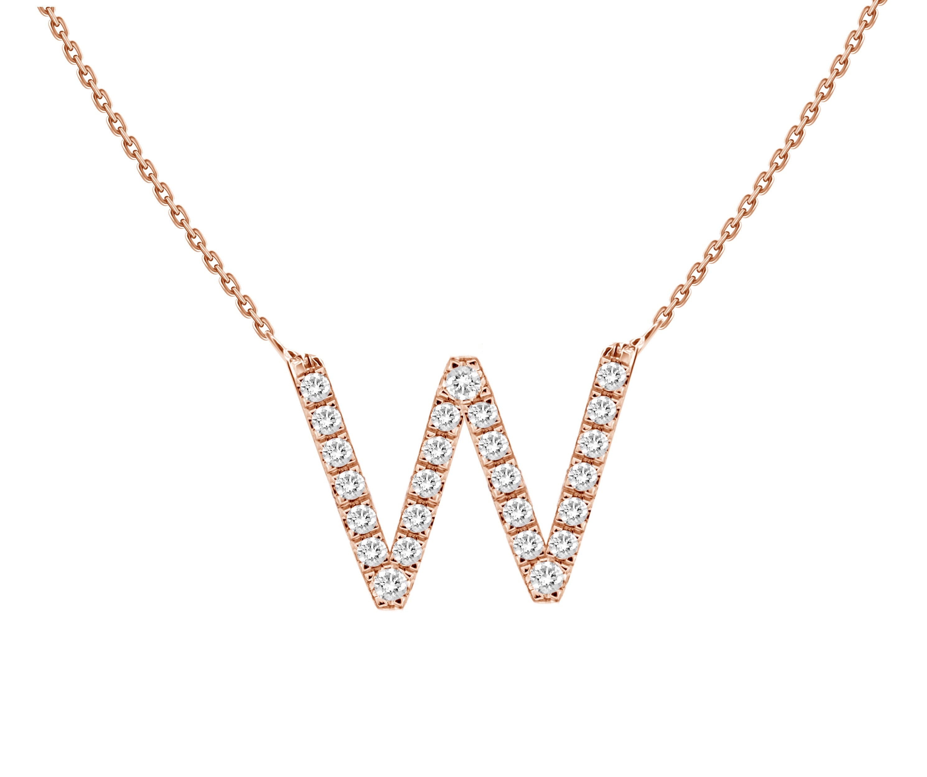 Alphabet Diamond Necklace
