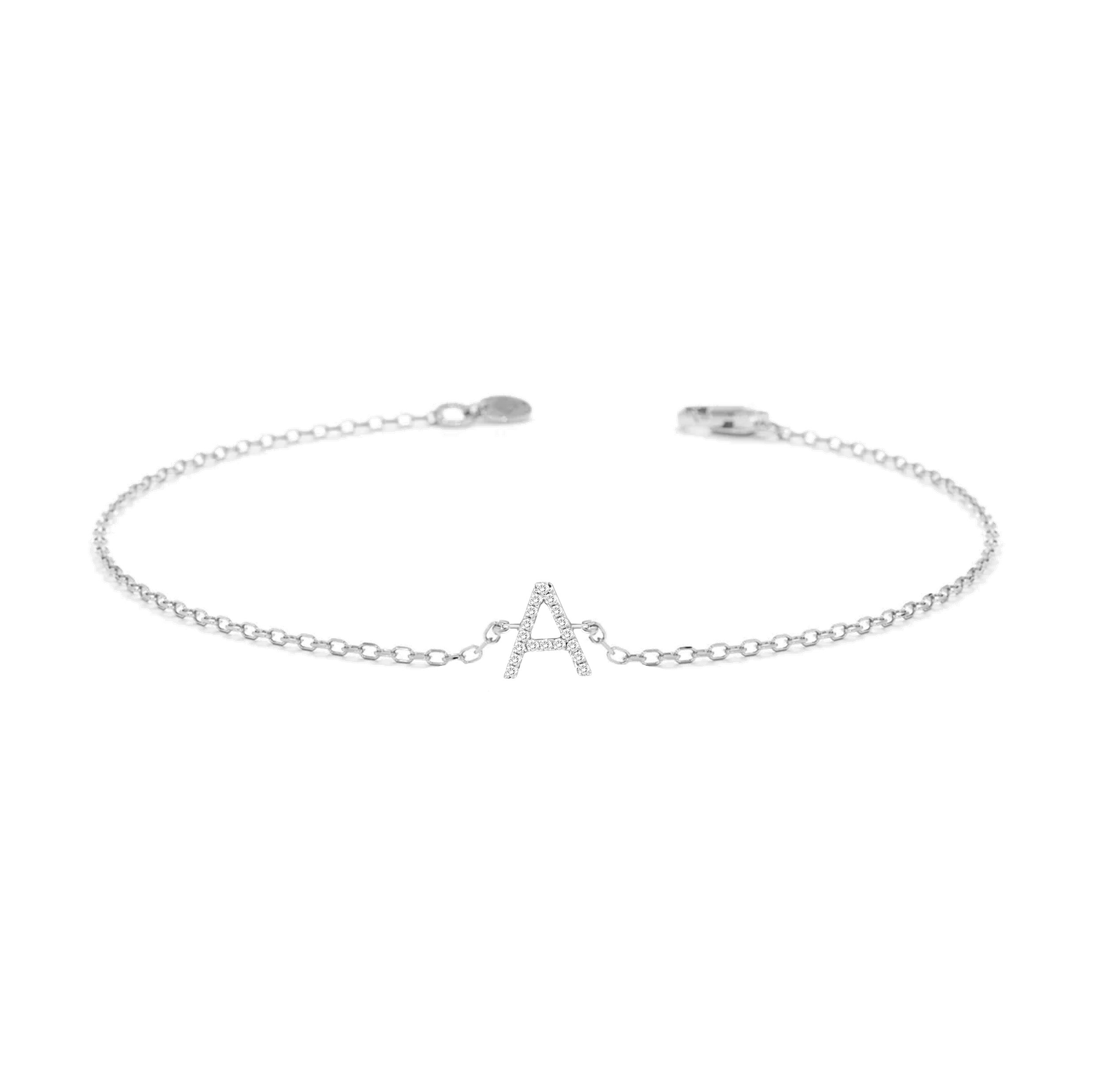 Alphabet Diamond Bracelet