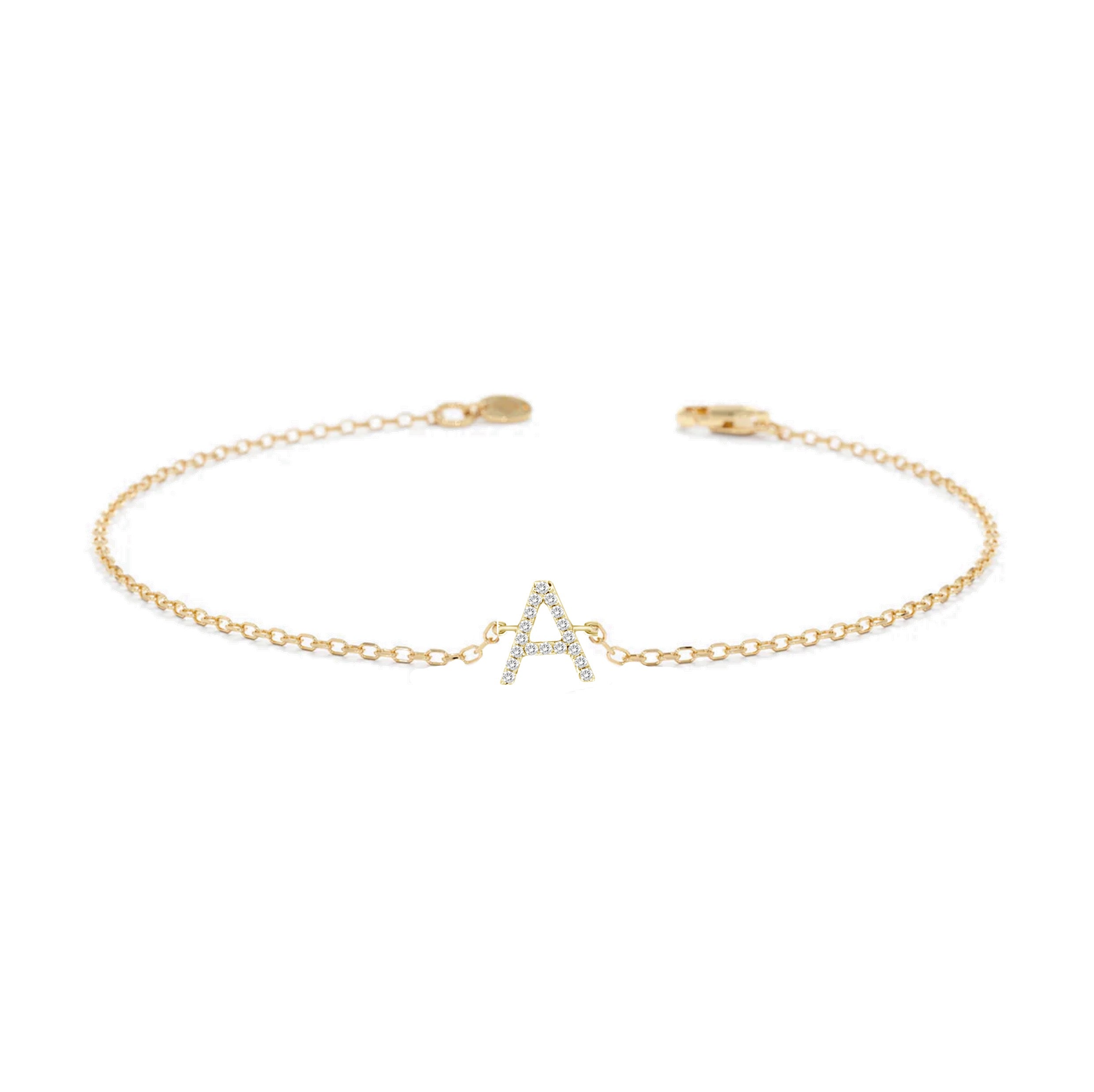 Alphabet Diamond Bracelet