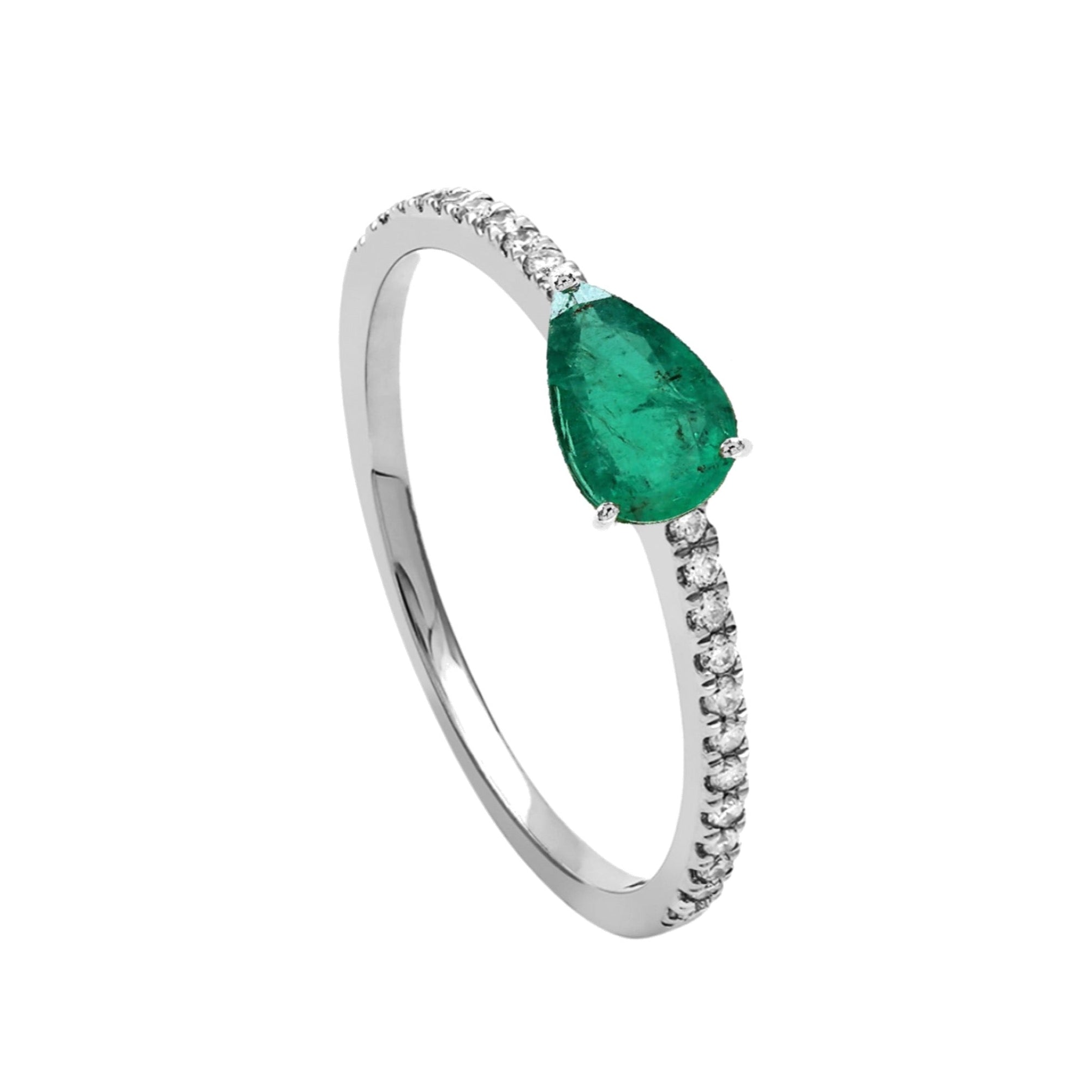 Alyssa Emerald Diamond Ring