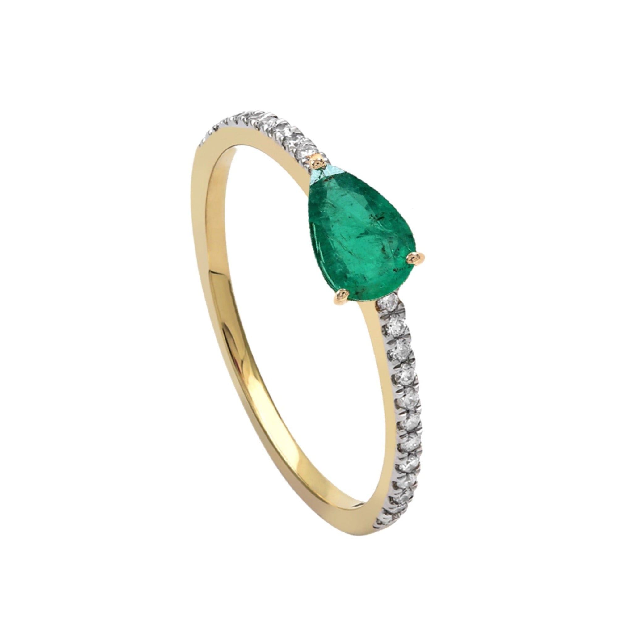 Alyssa Emerald Diamond Ring