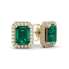 Amaya Emerald Diamond Studs