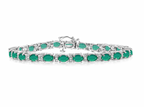 Amira Emerald Diamond Tennis Bracelet 4.72 ct.