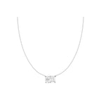 Anaeli Oval and Emerald Cut Diamond Necklace