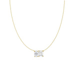 Anaeli Oval and Emerald Cut Diamond Necklace