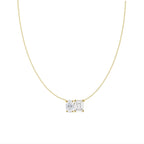 Anaeli Oval and Emerald Cut Diamond Necklace