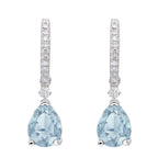 Angelique Aquamarine Diamond Long Earrings