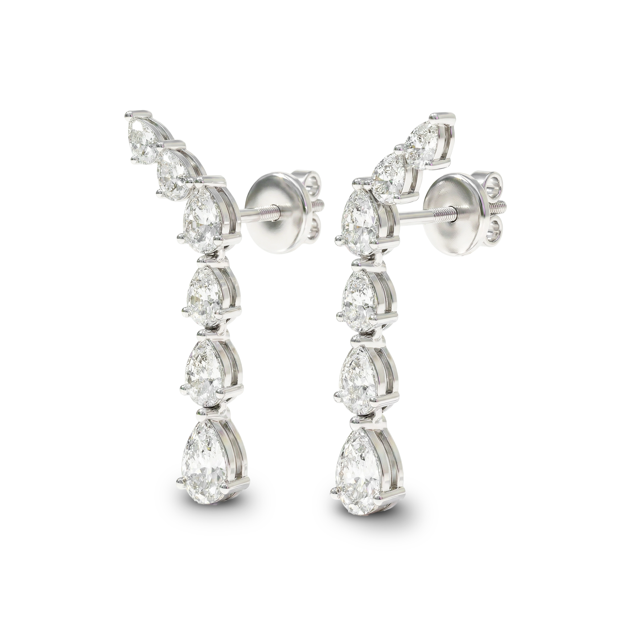Sofia Drop Lab Pear Diamond Earrings