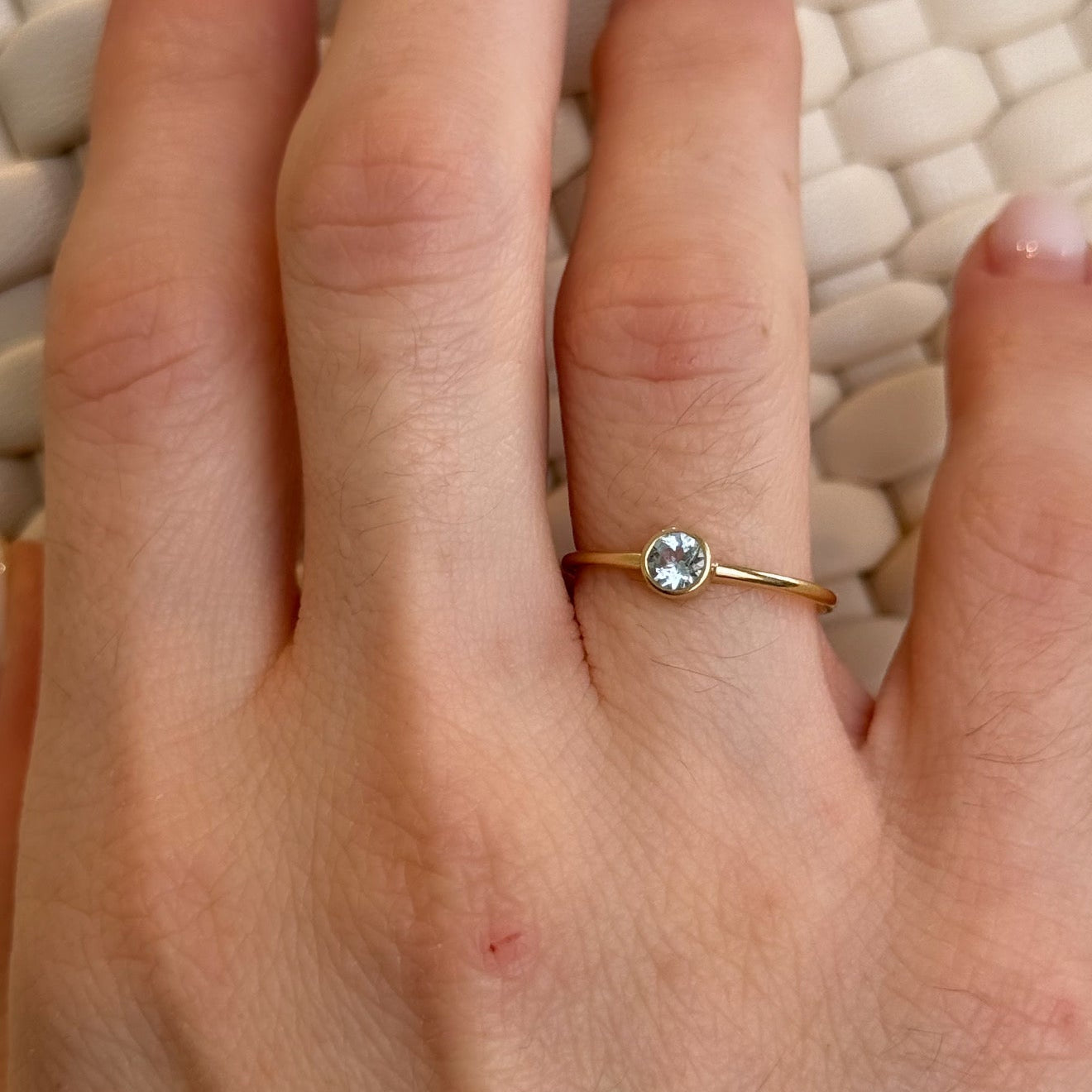 Arlet Bezel Aquamarine Ring