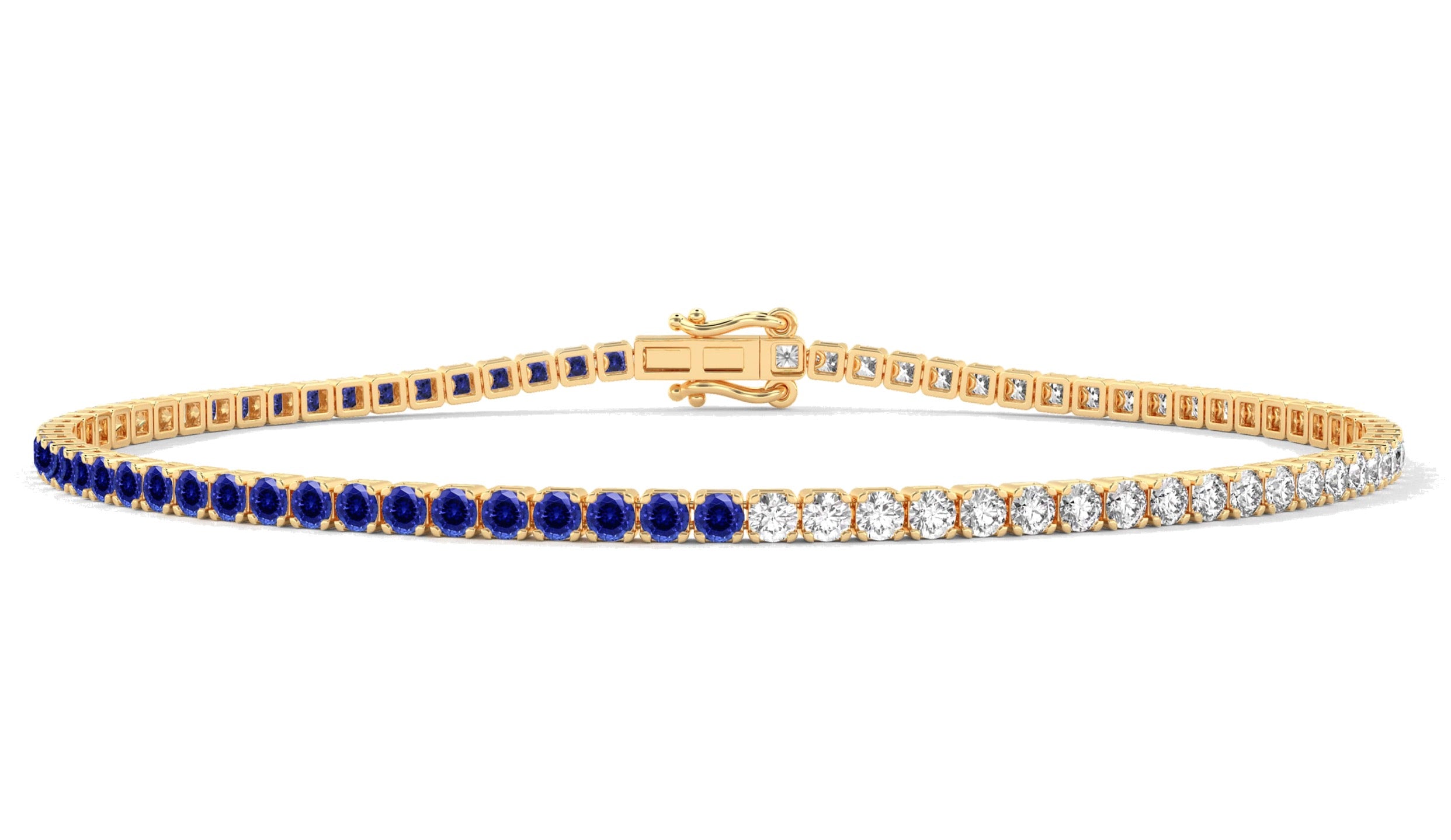 Ava Blue Sapphire Diamond Tennis Bracelet